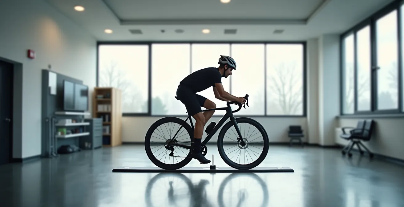 Professionelles Bike-Fitting mit Fokus auf korrekte Kniewinkel und Hüftposition