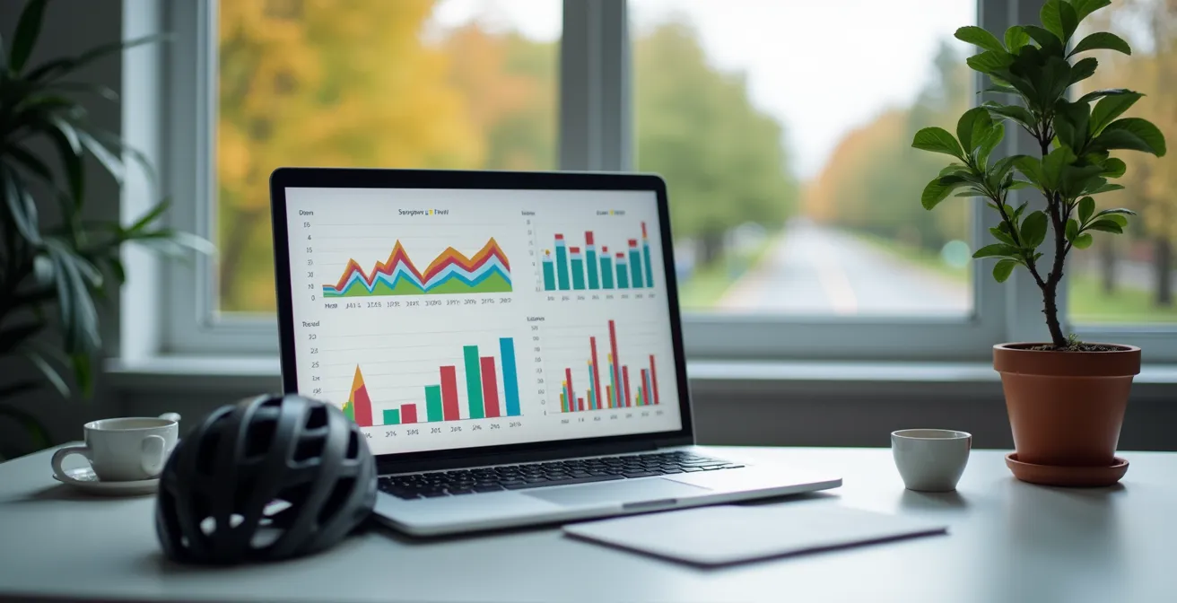 Visualisierung der CO2-Einsparung durch Fahrradpendeln mit Rechner