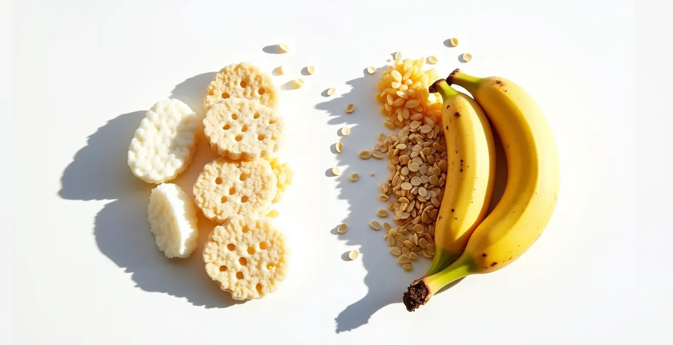 Visuelle Darstellung der Kohlenhydrat-Dosierung für verschiedene Trainingsintensitäten