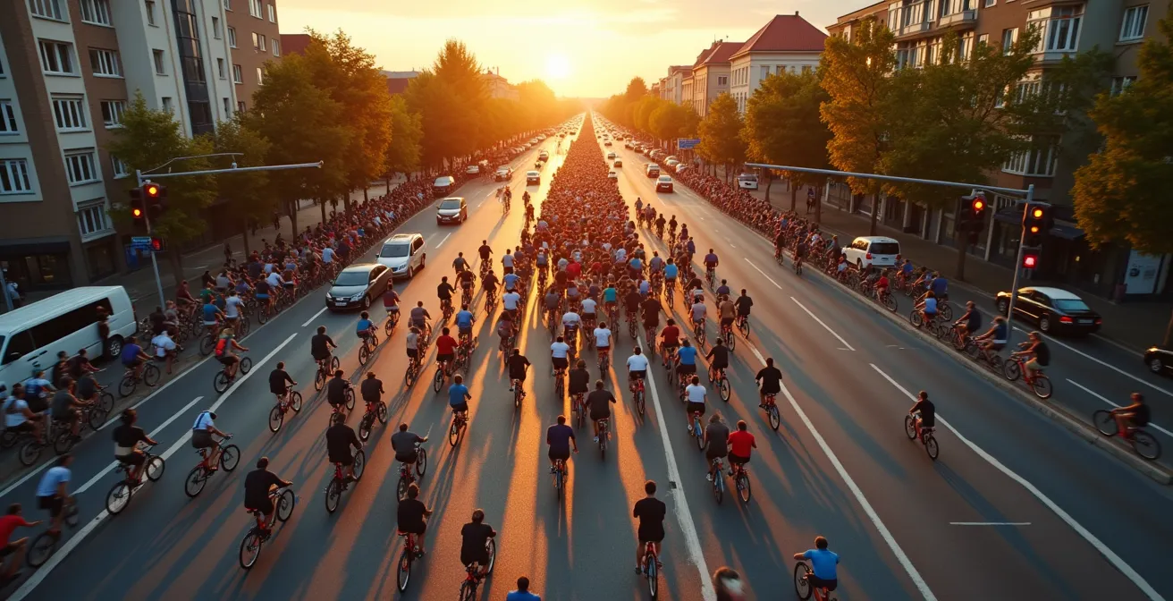 Fahrradfahrer als kritische Masse für Stadtveränderung