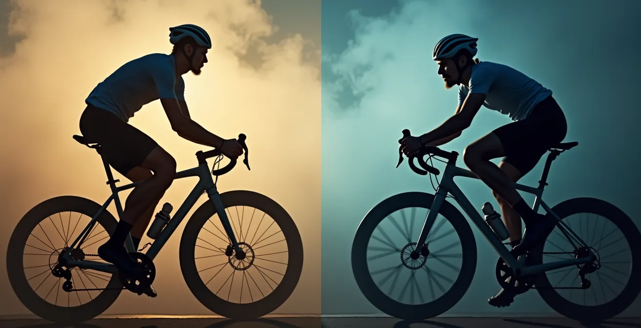 Visualisierung des Leistungsabfalls bei Radfahrern in der Höhe